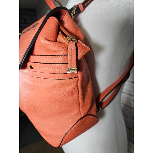 Simply Noelle Women's Orange Backpack Purse Top Handle‎ Pockets Storage - Picture 4 of 11